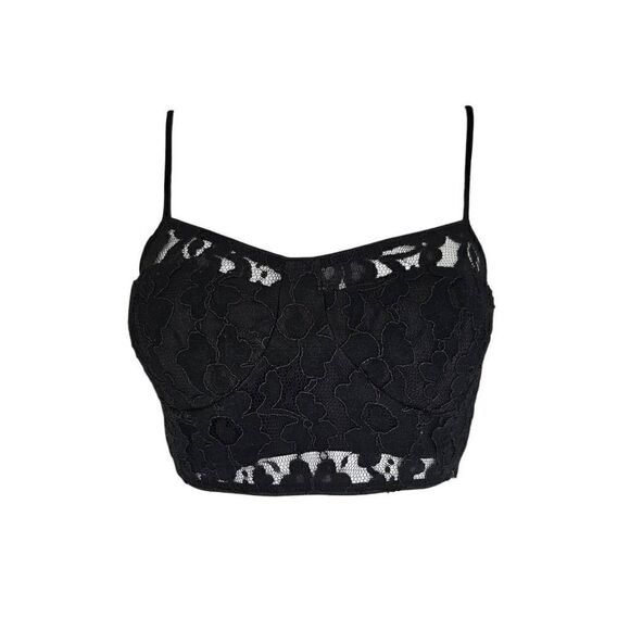 goth bustier lace crop top - Picture 1 of 4